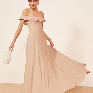 Reformation Verbena Dress in Champagne